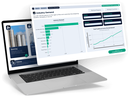 laptop with dashboard mockup